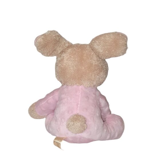 MTY International My First Easter Plush Bunny Minky Dot Rattle Bib Blanket Set - Picture 5 of 9